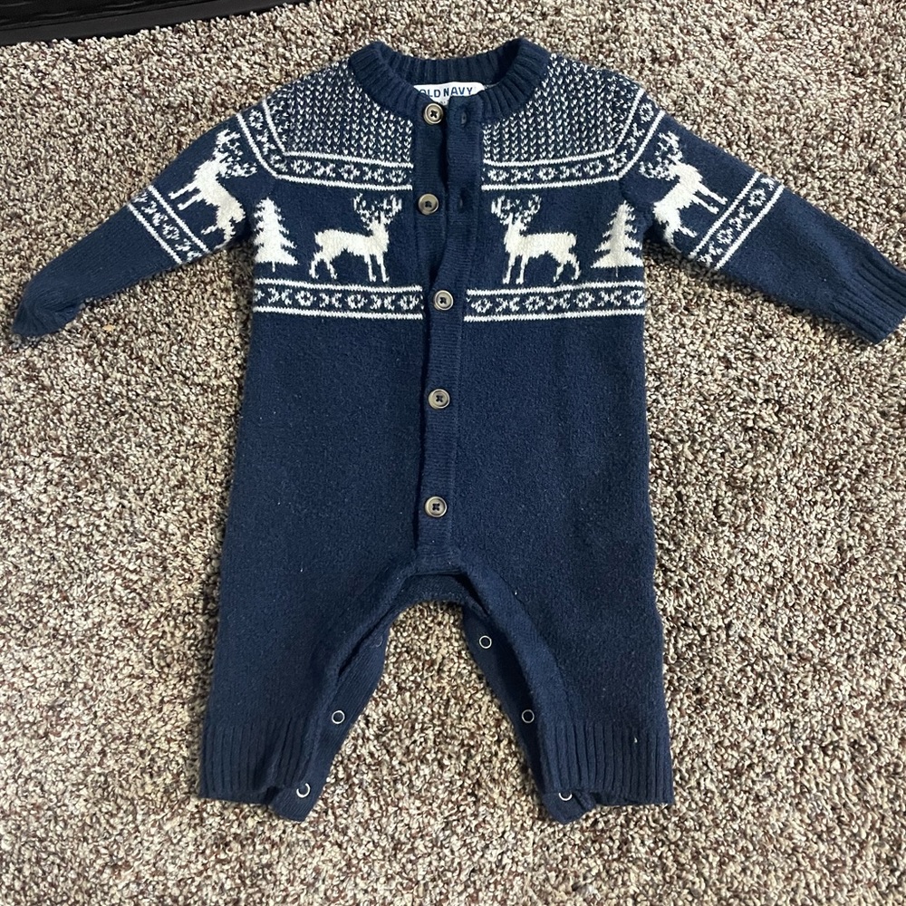Old Navy Like new baby one piece. Perfect for  cold winter months with a newborn